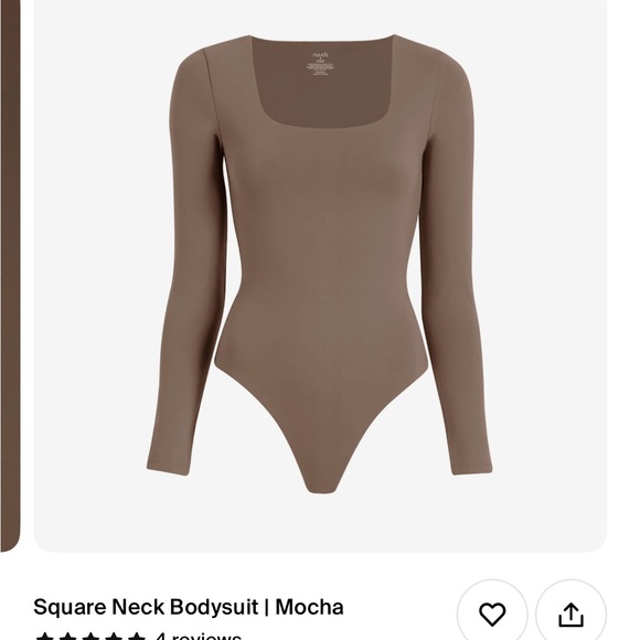 Nuuds square neck size large mocha new sold out online - Picture 1 of 2